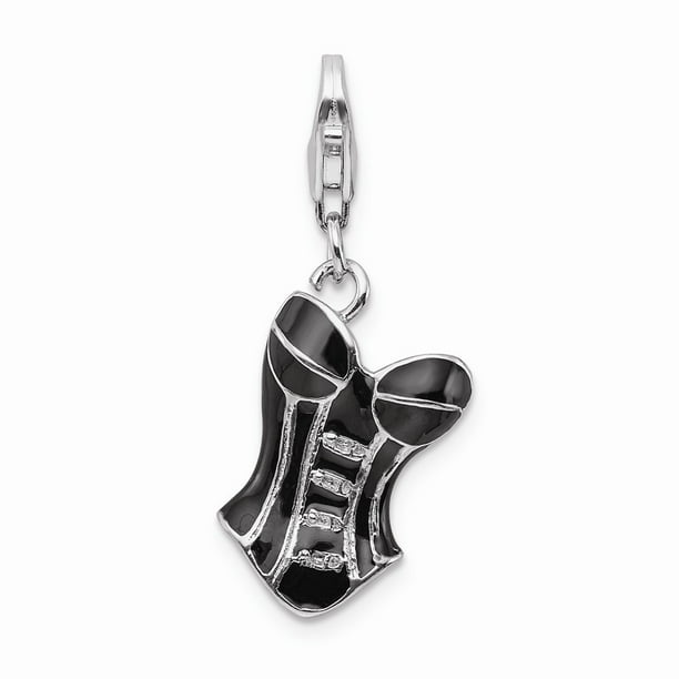 Sterling Silver 3-d Enameled Garden Trowel W/lobster Clasp Charm Sterling Silver 3-d Enameled Garden Trowel W/lobster Clasp Charm